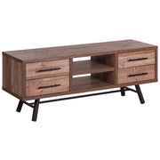 Mobile TV in legno chiaro fino a 57ʺ TV consigliato 2 ripiani 4 cassetti minimalista