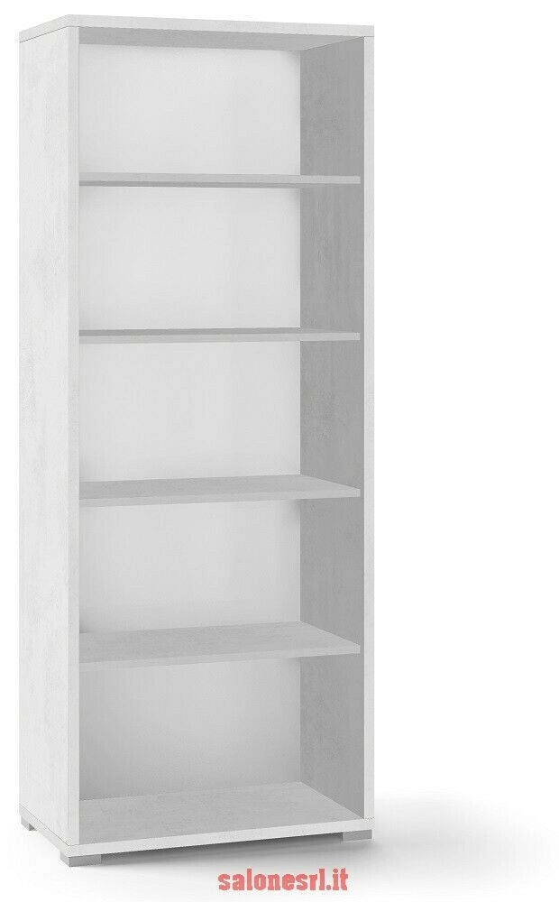 MOBILE LIBRERIA H182 L71 P41 cm FINITURA BIANCO OSSIDO FRONTALE BIANCO SARMOG Db351k