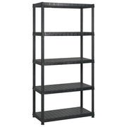 Scaffale a 5 Ripiani Nero 340x40x185 cm in Plastica CFW5352162