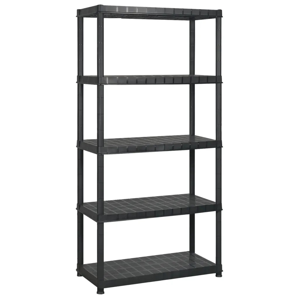 Scaffale a 5 Ripiani Nero 340x40x185 cm in Plastica CFW5352162