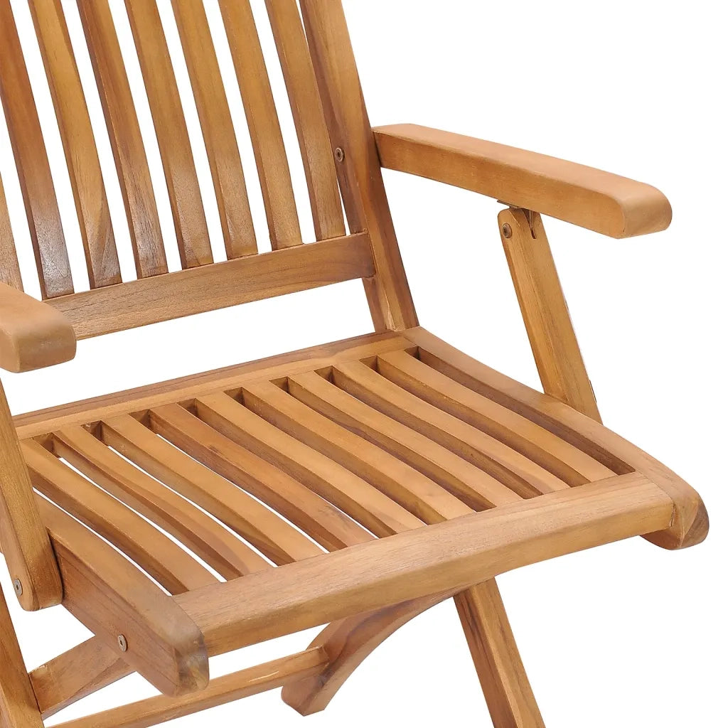 Sedie da Giardino Pieghevoli con Cuscini 6 pz Massello di Teak 3072769