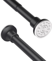Maniglia per doccia regolabile - 74-134 cm - Acciaio inossidabile - Nero opaco