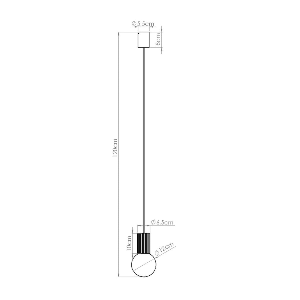 Lampada a sospensione moderna sfera vetro bianco G9 8W