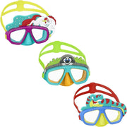 Trade Shop - Maschera Subacquea Per Bambini Con Animaletti 3+ Anni 3 Fantasie Assortite 22064 -