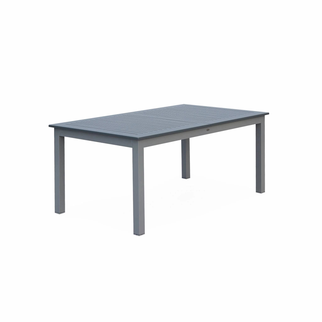 Tavolo da giardino allungabile in alluminio 8 posti, grigio