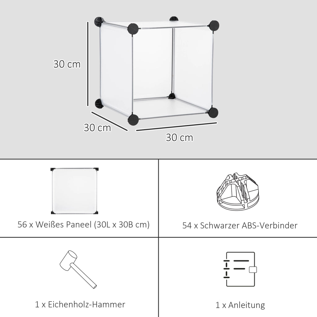 Libreria modulare con 16 scatole ¨C zephmum ¨C Nero e Bianco