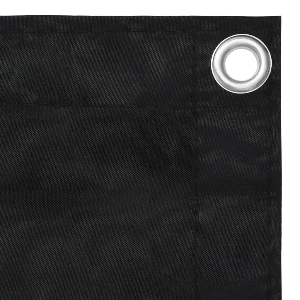 Schermo per balcone schermo per la privacy 75 x 500 cm tessuto Oxford nero 02_0010273