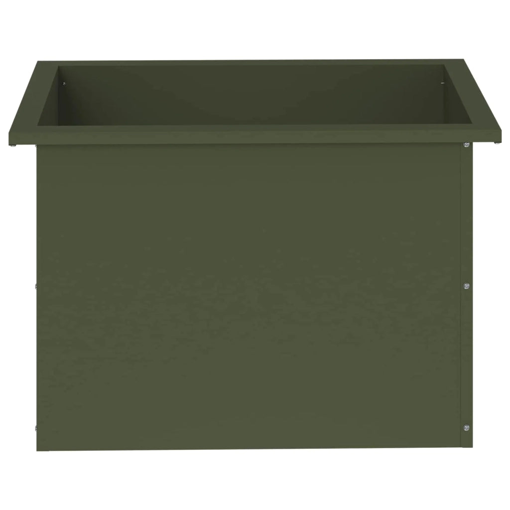 Fioriera da giardino con LED Verde Oliva 40 x 60 x 40 cm 8008146