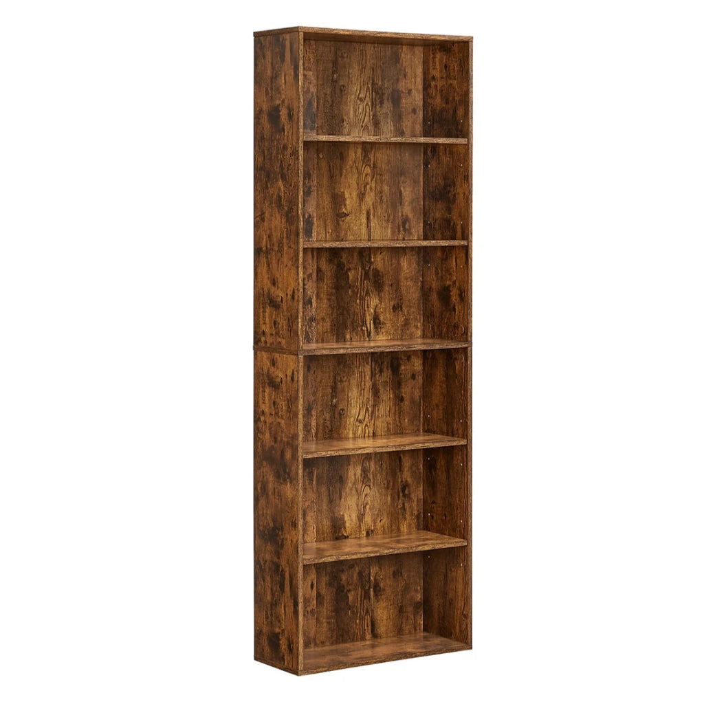 Libreria/mobile contenitore a 6 ripiani per soggiorno ufficio camera da letto stile scandinavo 40 x 24 x 1785 cm marrone 12_0004251