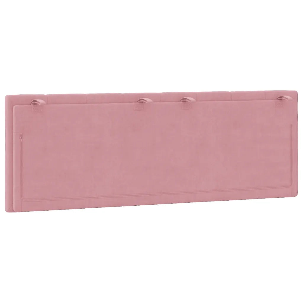 Cuscino Testiera Hanko Rosa 140 cm in Velluto 374674