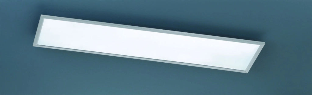 PHOENIX PLAFONIERA LED 31W 3600lm, 3000K RETTANGOLARE ACCIAIO DIFFUSORE BIANCO 120X30CM