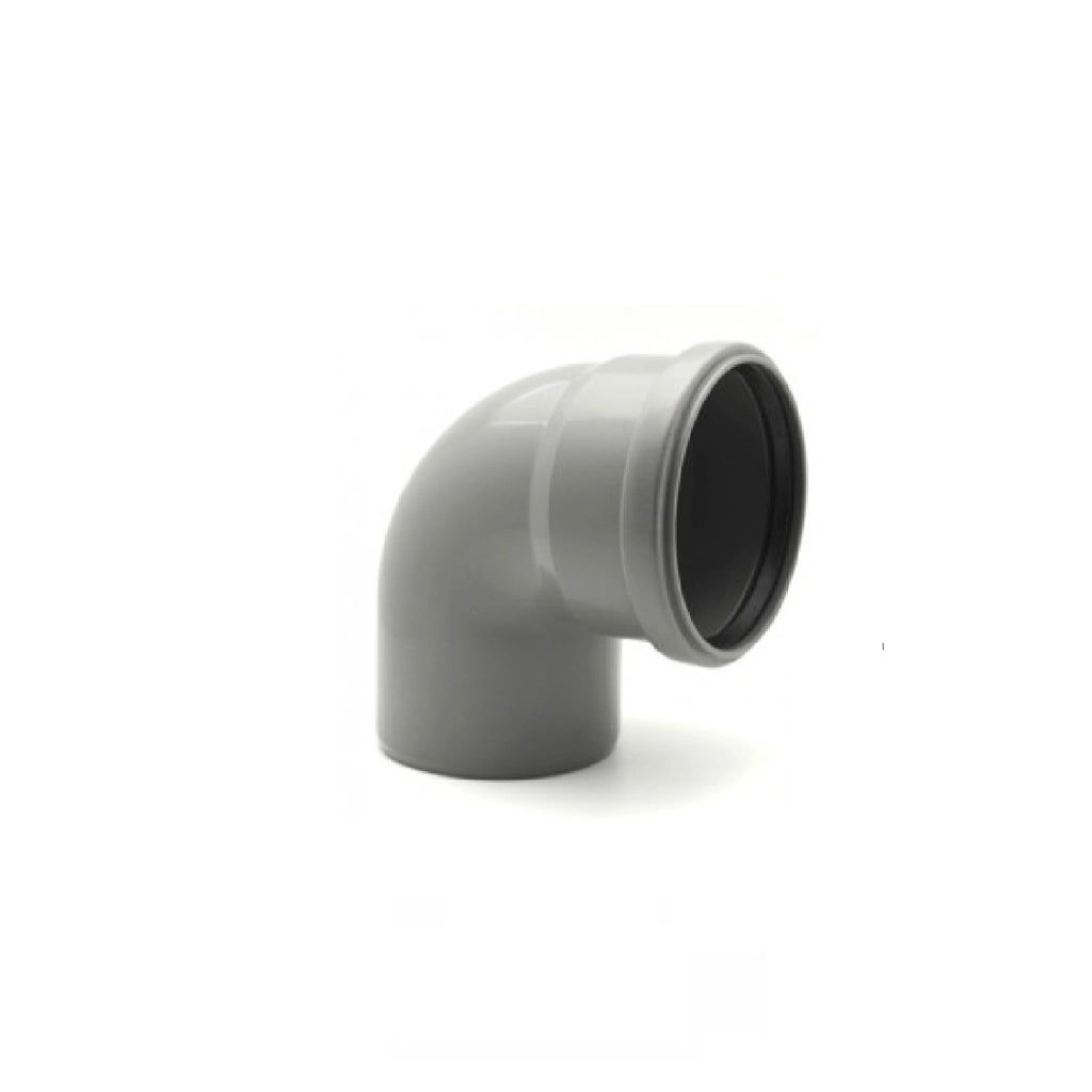 Curva 90° diam. 50 mm per tubo scarichi domestici 2 pezzi