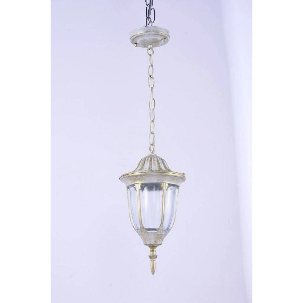 Trade Shop - Lanterna Sospesa Da Soffitto Lampada Giardino Retrò Per Esterno Con Catena - Oro