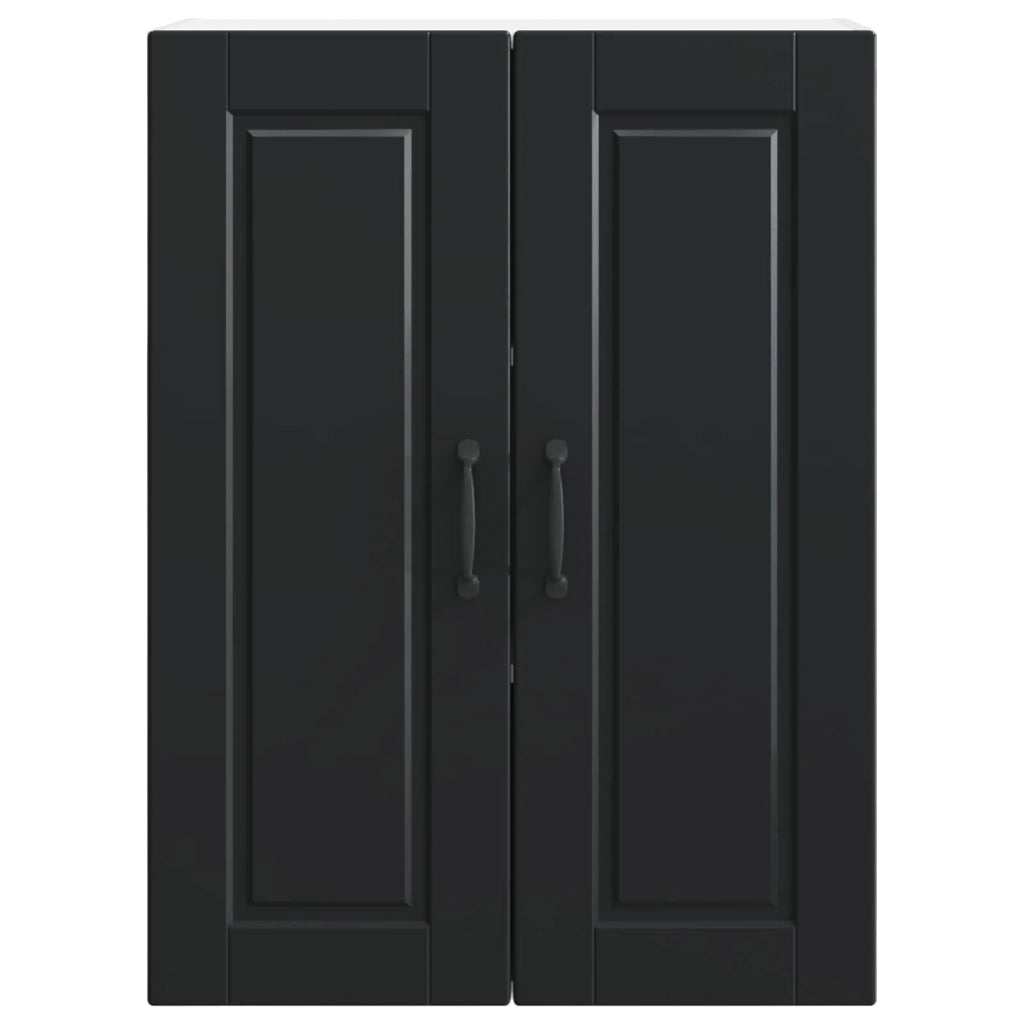 Mobile da cucina moderno da parete ottimizza lo spazio 60 x 31 x 80 cm legno ingegnerizzato nero 02_0054389