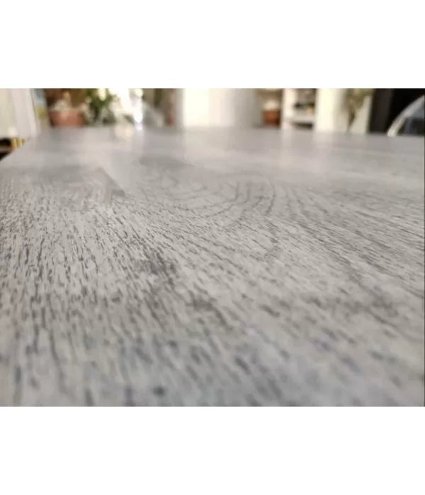 Tavolo fisso in rovere massello nodato finitura beton spessore 4 cm. misura l.180 p.90 h.75 (1668) - Mobili 2G