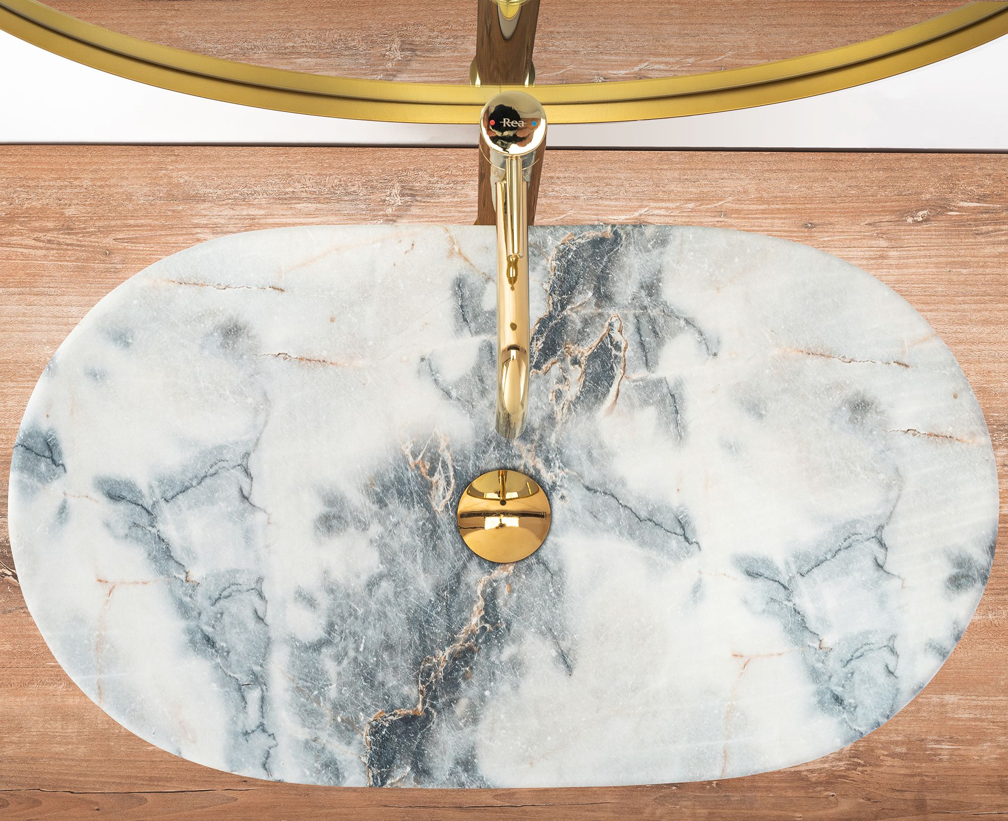 Lavabo Da Appoggio Rea Royal Granit Mat