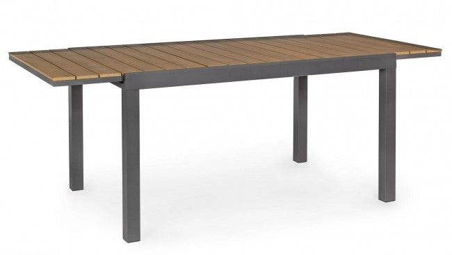 Tavolo Allungabile Elias 140-200x90 cm Antracite in Alluminio