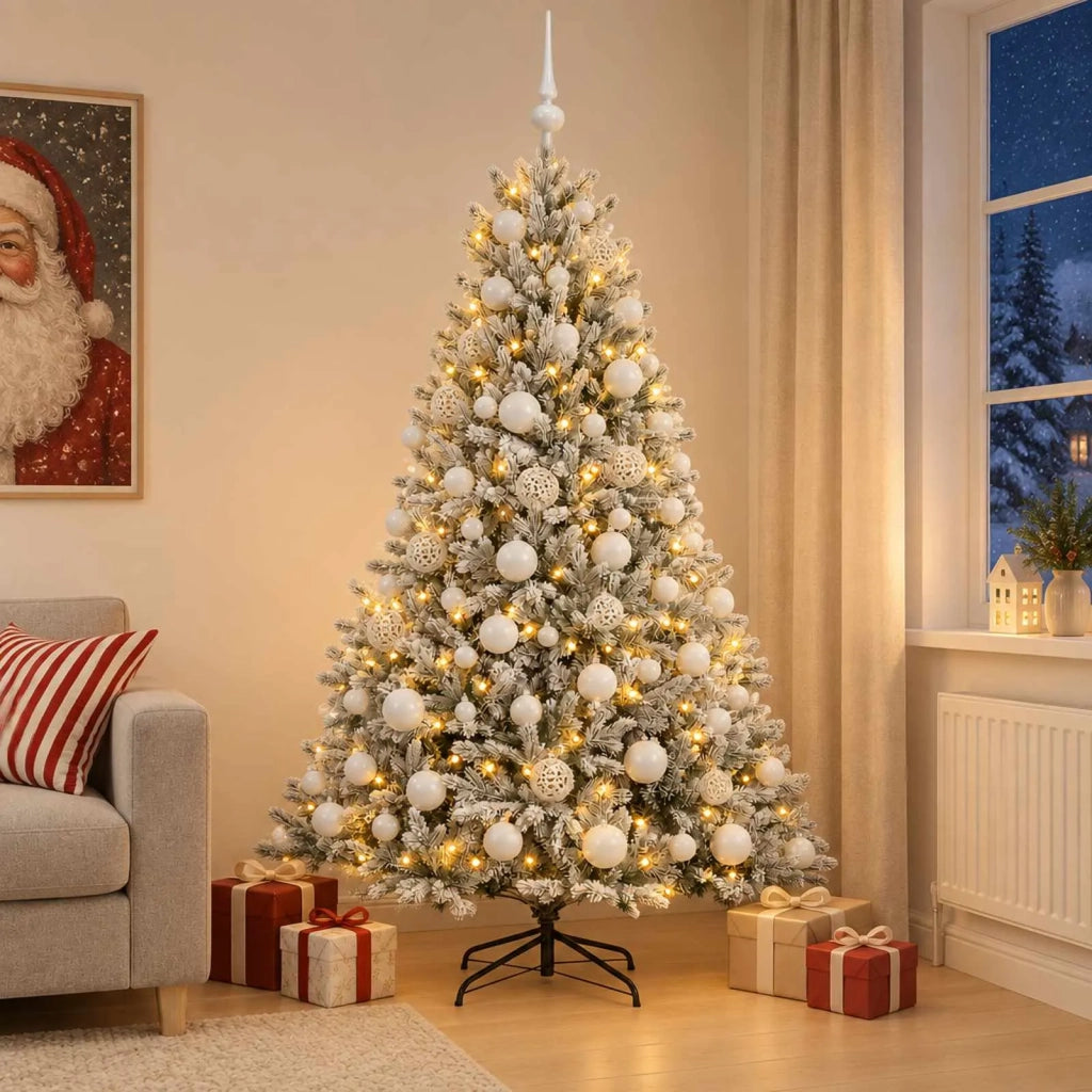 Albero di Natale artificiale con palline 210 cm 300 LED 3467054