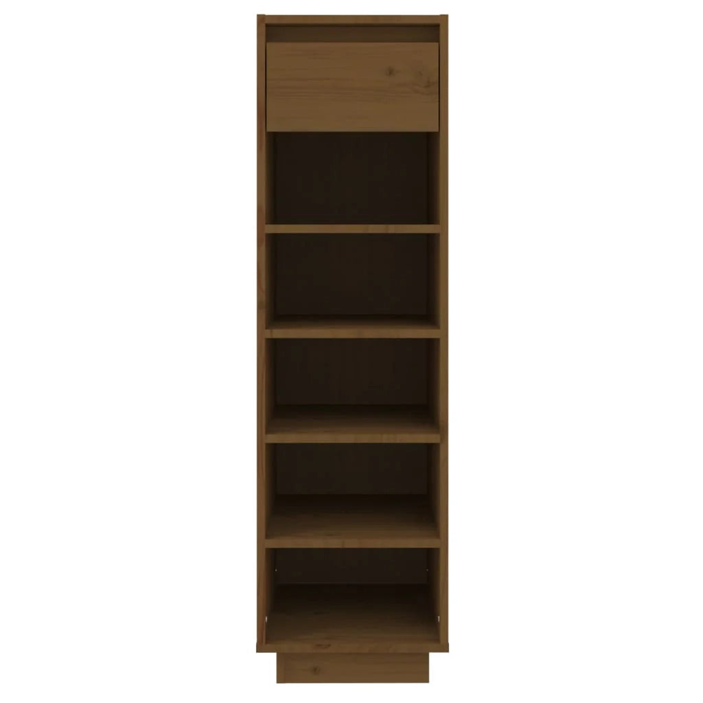 Scarpiera mobiletto portascarpe mobile per ingresso/corridoio/soggiorno 30 x 34 x 105 cm legno massello di pino marrone 02_0021877