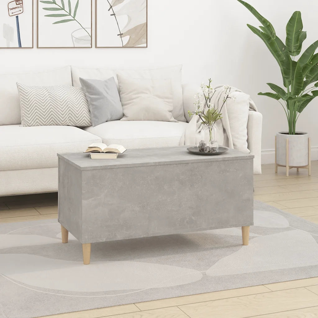 Tavolino salotto | Tavolino da caff¨¨ | Tavolino da Soggiorno Grigio Cemento 90x44,5x45 cm Legno Multistrato