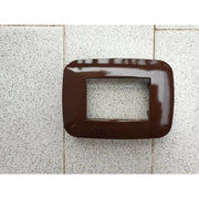 Trade Shop - Placca Placchetta Placchette Compatibili Per Serie Axolute Bticino Colorate Fori - Marrone -7 Fori     -