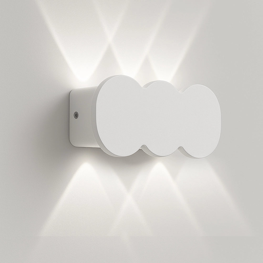 Applique da Muro LED 6 Luci Bianco Freddo Esterno Interno Alluminio 15x8x3 cm Bianco