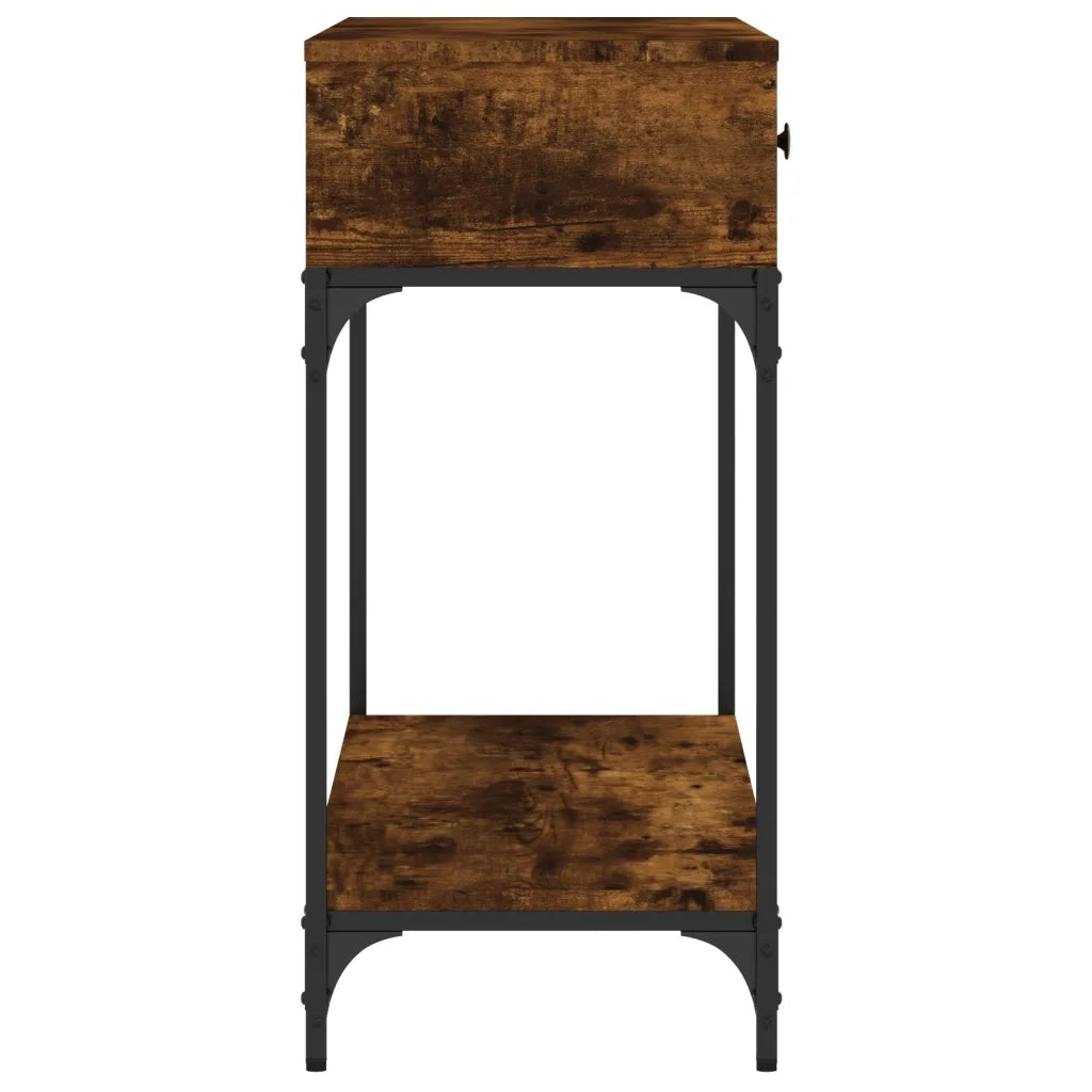 Tavolino Consolle Rovere Fumo 100x34,5x75cm Legno Multistrato 833395