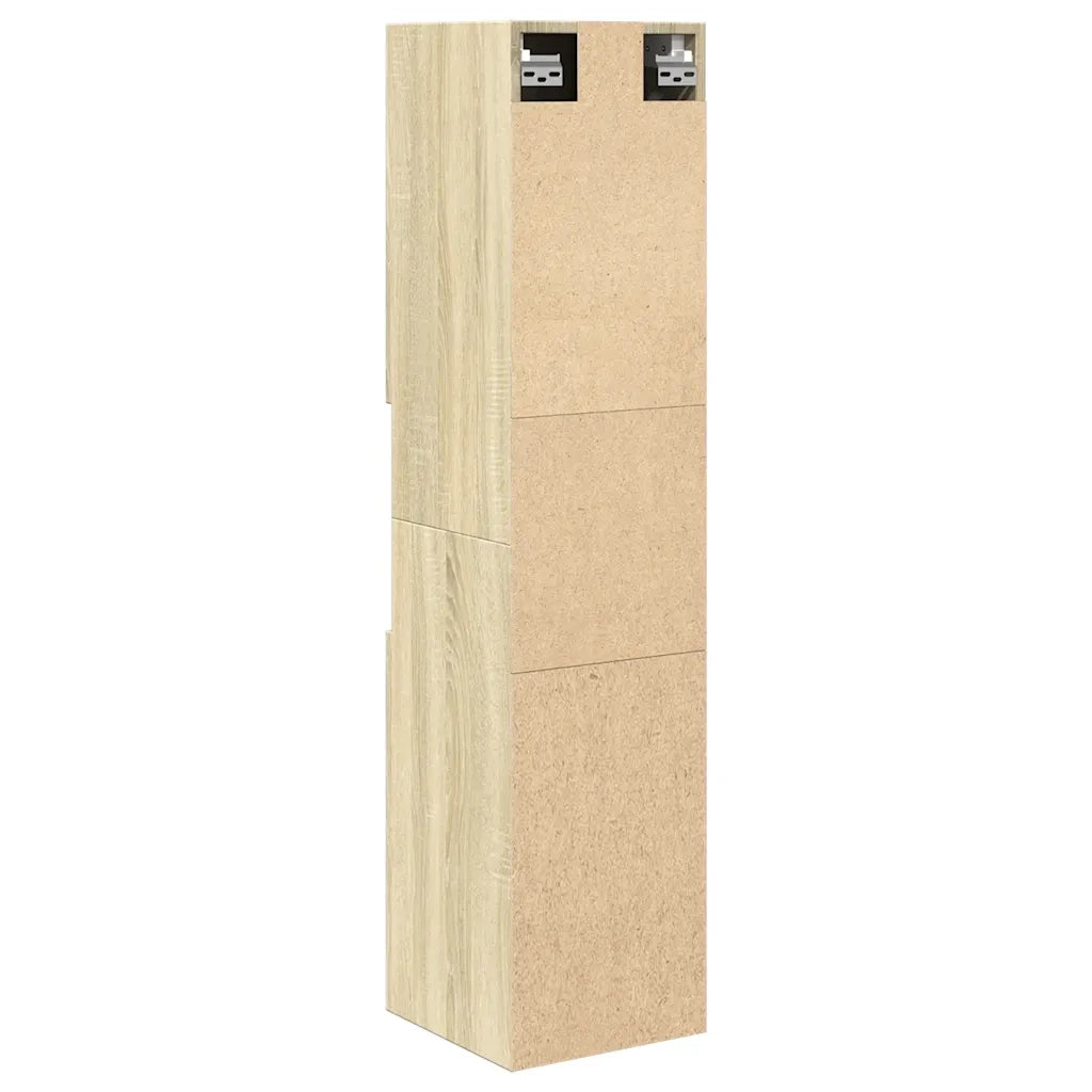 Mobile da Bagno Rovere Sonoma 30x30x130 cm in Legno Multistrato 849635