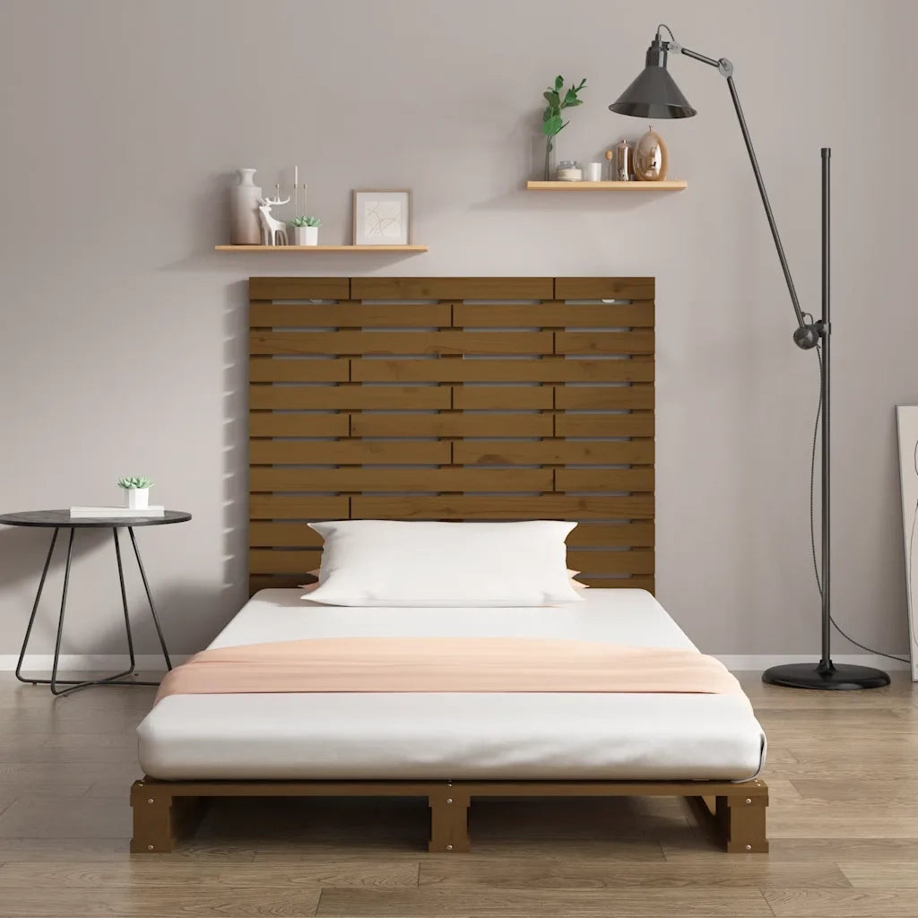 Testiera | Testata da Parete Ambra 96x3x91,5 cm in Legno Massello di Pino