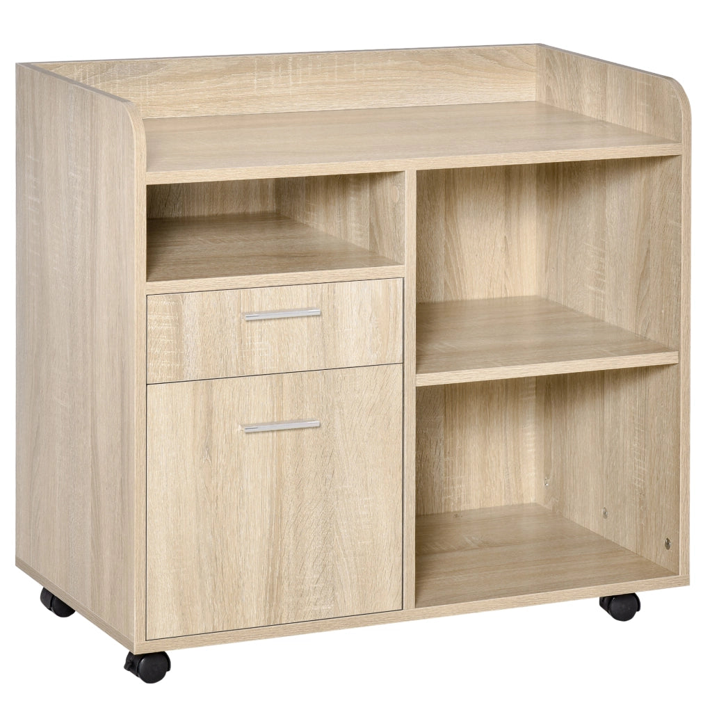 Mobile Ufficio con Ruote ¨C Zephmum ¨C Rovere, 80x40x72cm