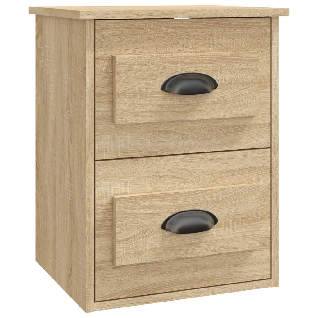 Comodini a Parete 2 pz Rovere Sonoma 41,5x36x53 cm 816399