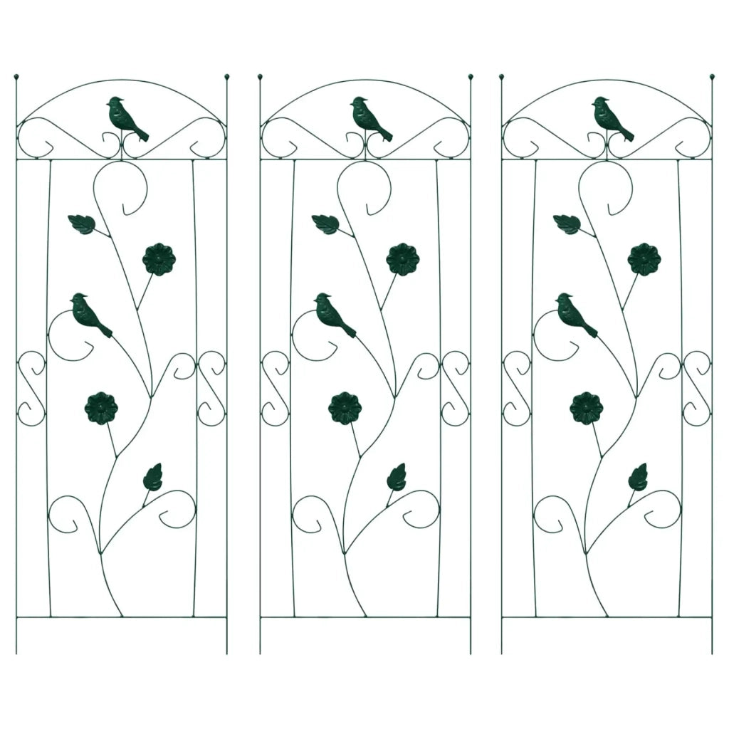 Recinzione per Giardino 3 pcs Verde 110 x 40 cm Acciaio 42021363