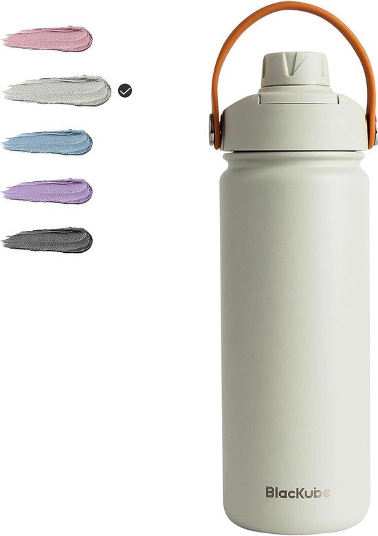 Fiasco in acciaio inossidabile, 500 ml, termos, grande contenitore in metallo per sport, scuola, fitness, outdoor, campeggio