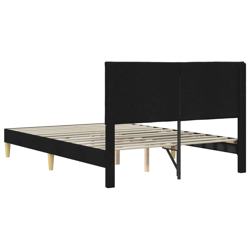 Struttura del letto con testiera Nero 120 x 200 cm Tessuto 42027578