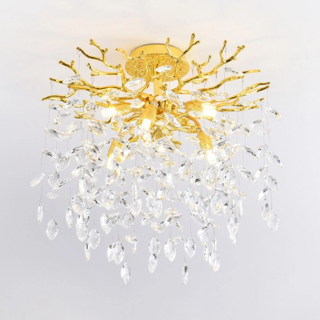 Plafoniera glamour CINDY Zuma Line oro cristallo rami 6xG9