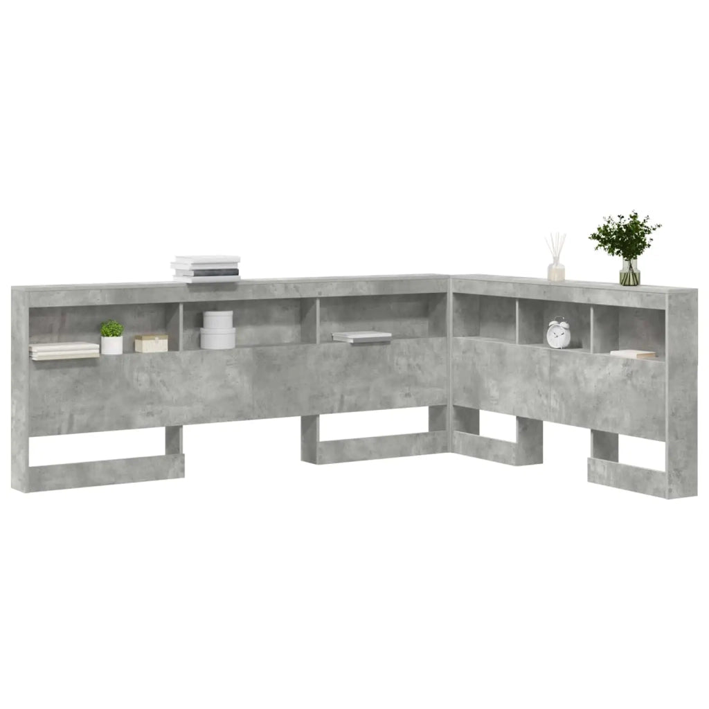 Testata contenitore Grigio cemento 140 cm Legno multistrato 3335488