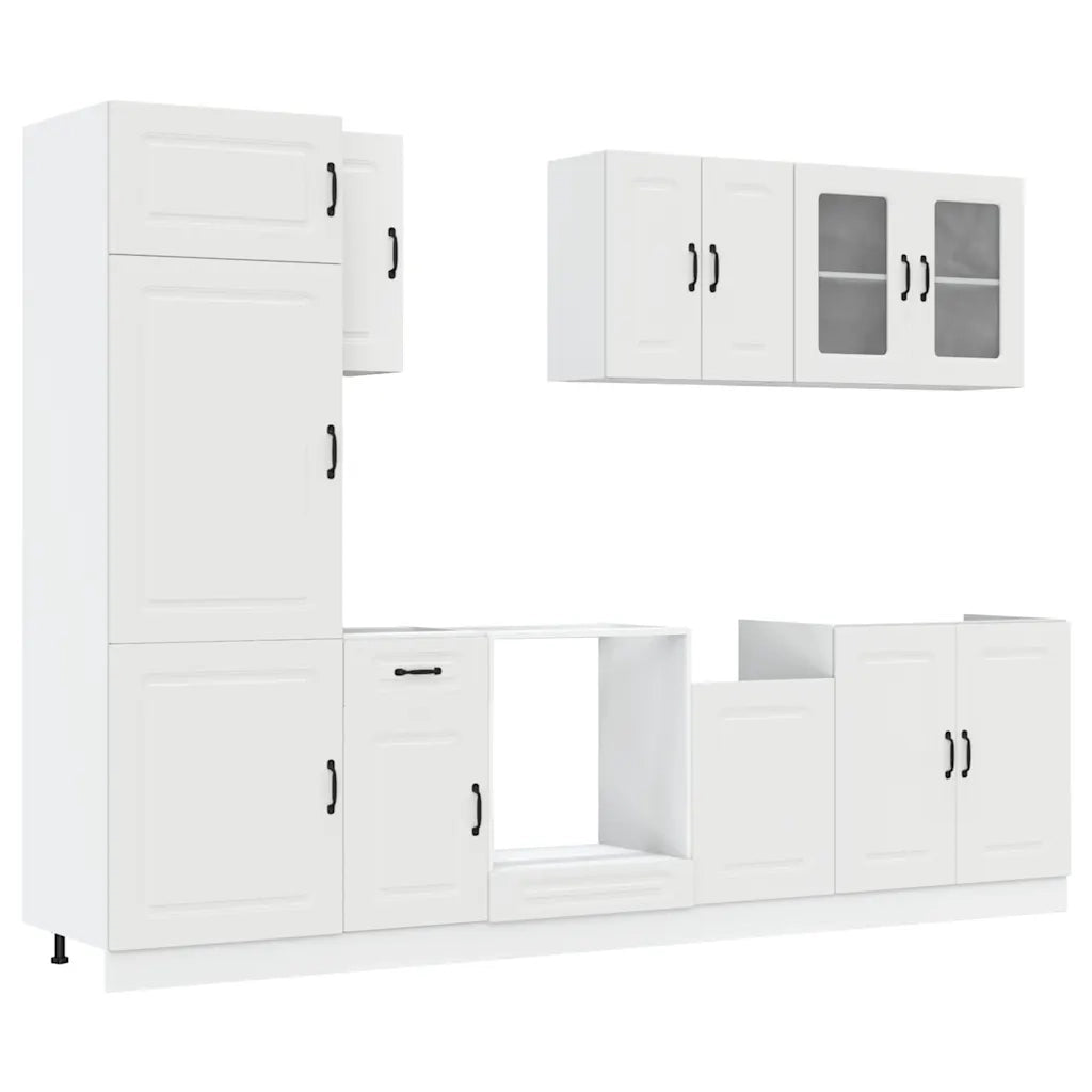 Set Mobili da Cucina 8 pz Kalmar Bianco Legno Multistrato 3314791
