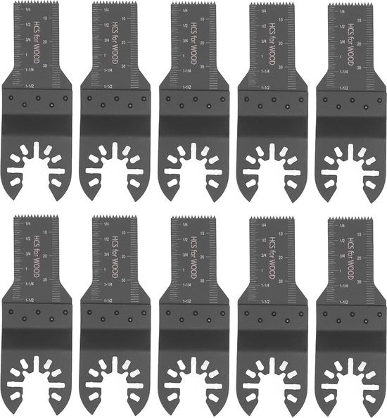 Lama oscillante 10 pezzi - 20 mm chiusura rapida per multitool - accessori per legno e plastica