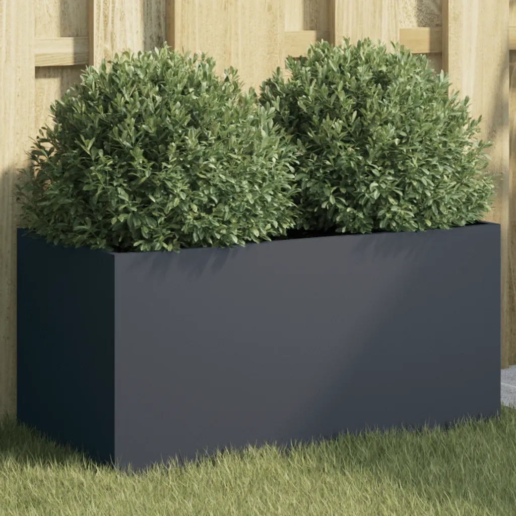 Fioriera Antracite 62x30x29 cm in Acciaio 841591