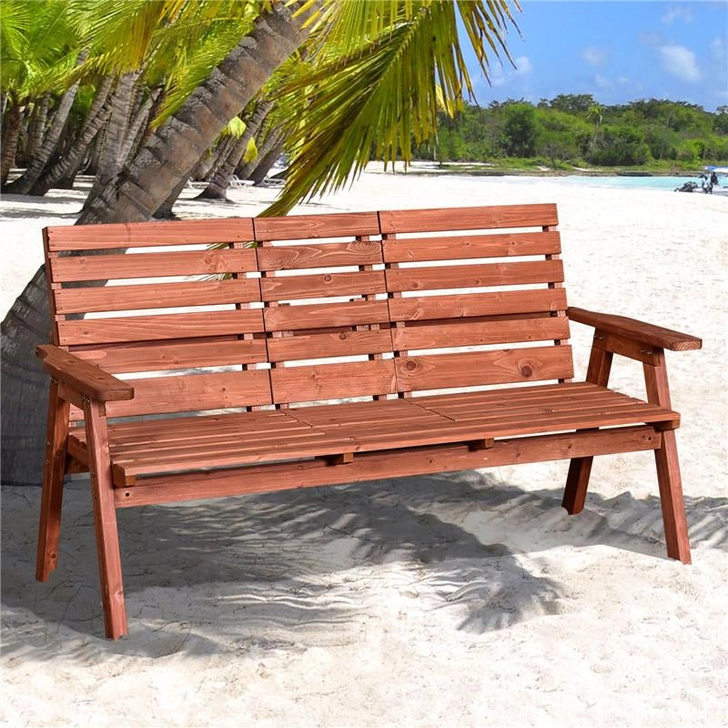 PANCHINA IN LEGNO DI ABETE DA GIARDINO BIPOSTO CONVERTIBILE 160X70X85 CM