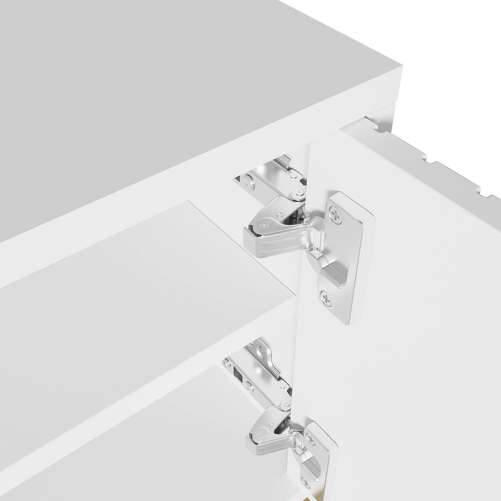 Mobile TV con Ante Strutturate ¨C Xylo ¨C Lowboard con Maniglie e Piedini Dorati