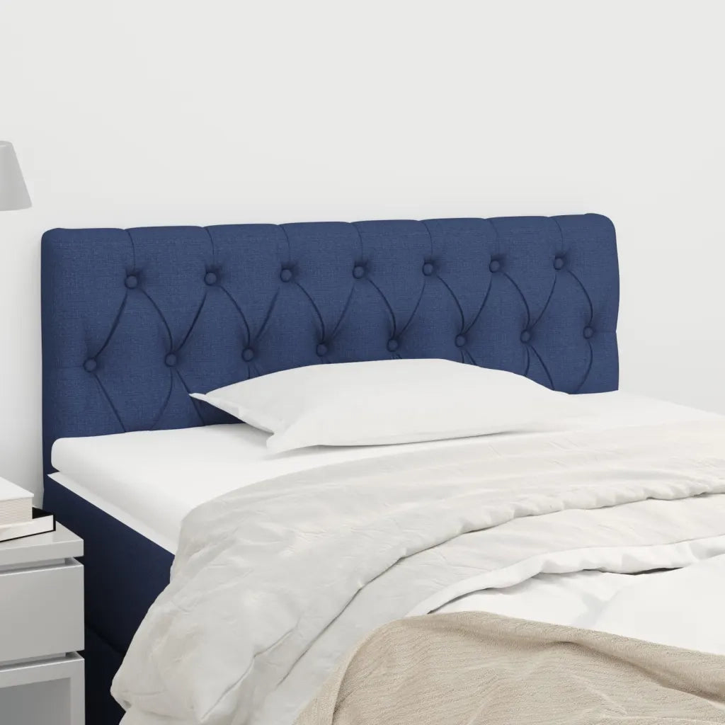 Testiera Blu 90 x 7 x 78/88 cm in Tessuto 346318