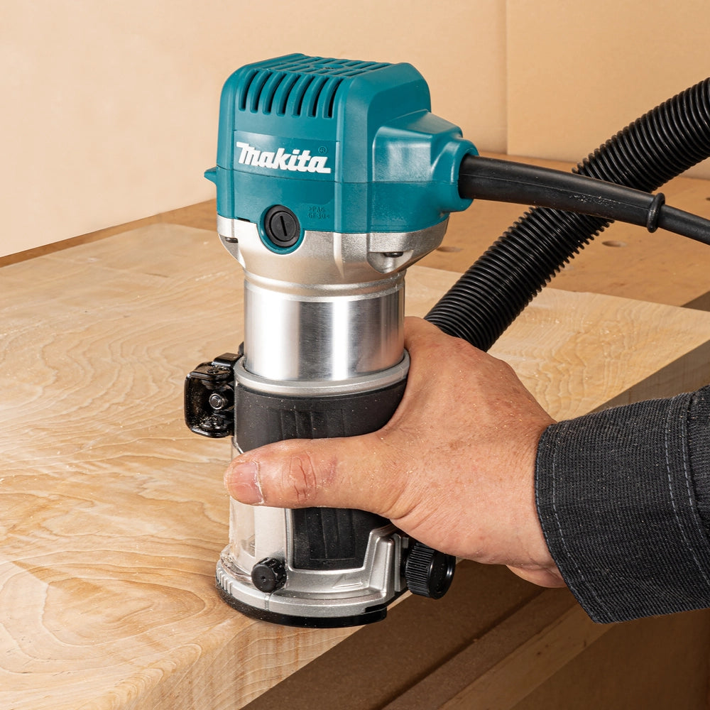 Makita RT0702CX3J Rifilatore Multifunzionale 710 W – con Accessori e pinza 8 mm