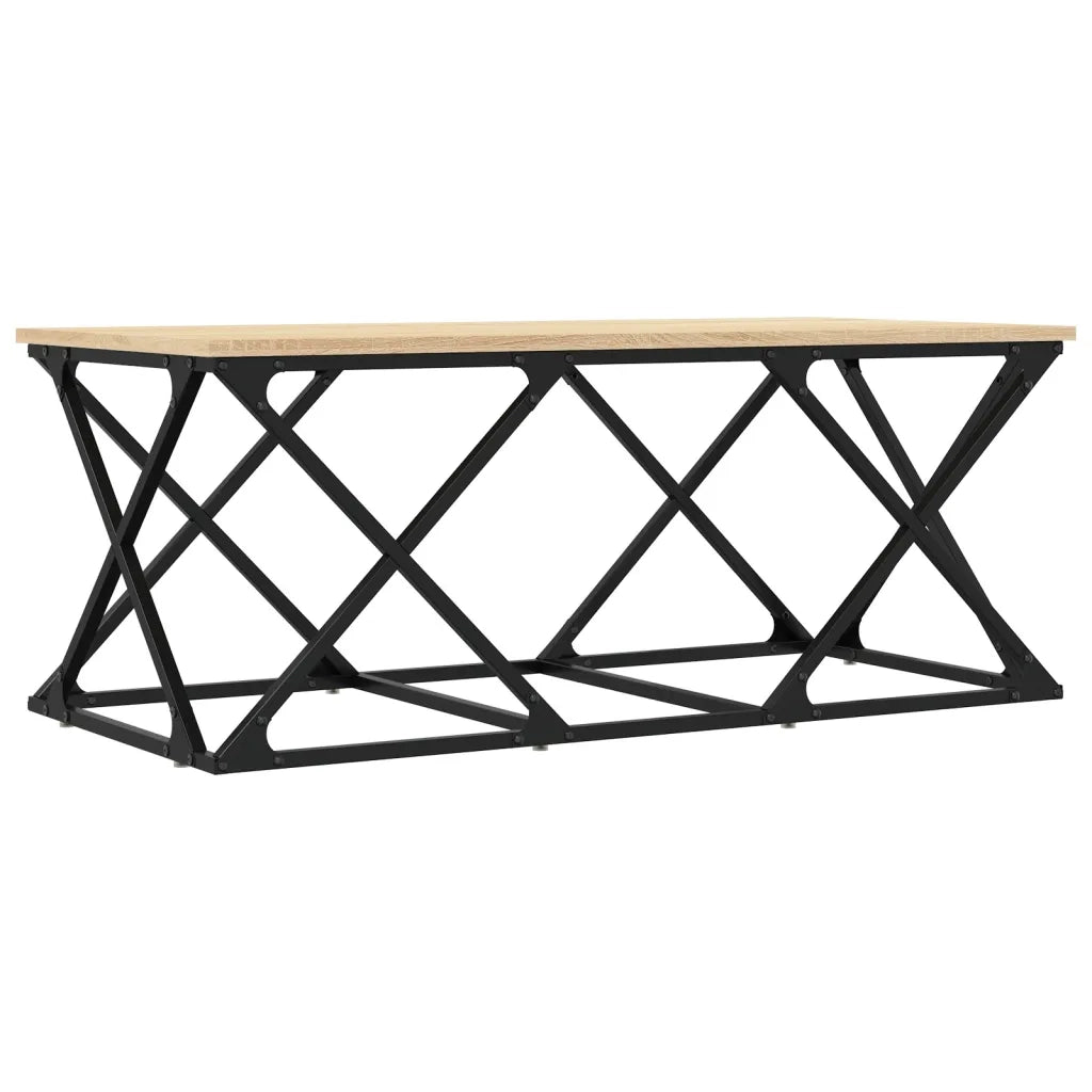 Tavolino da Salotto-Tavolino da soggiorno-Tavolo Rovere Sonoma 100x49x40cm Legno Multistrato