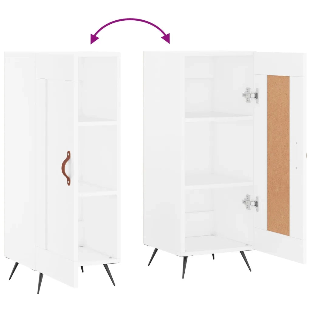 Credenza-Buffet-Armadio da cucina Bianca 34,5x34x90 cm in Legno Multistrato 303313
