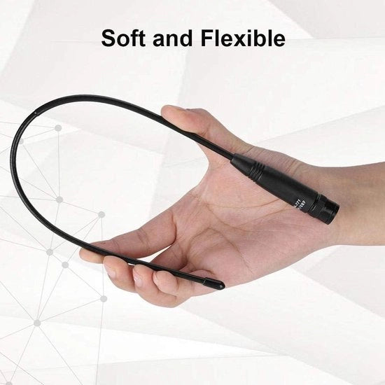 Antenna BNC 38 cm / 15 pollici Flexibile connessione portatile 144 / 430 MHz U-V Doppia banda - Larghezza Compatibile con Radio a Mano - nero .