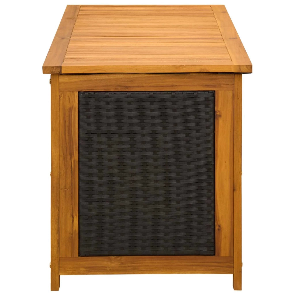 Scatola di Stoccaggio per Giardino 185 L 113 x 50 x 56 cm Nero 42002710