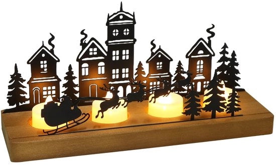 Supporto per candele decorativo - stendardo per candele - supporto per candele in vetro - natale - A1