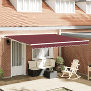 Tenda da Sole Retrattile Manuale Bordò 400x300 cm 3215225