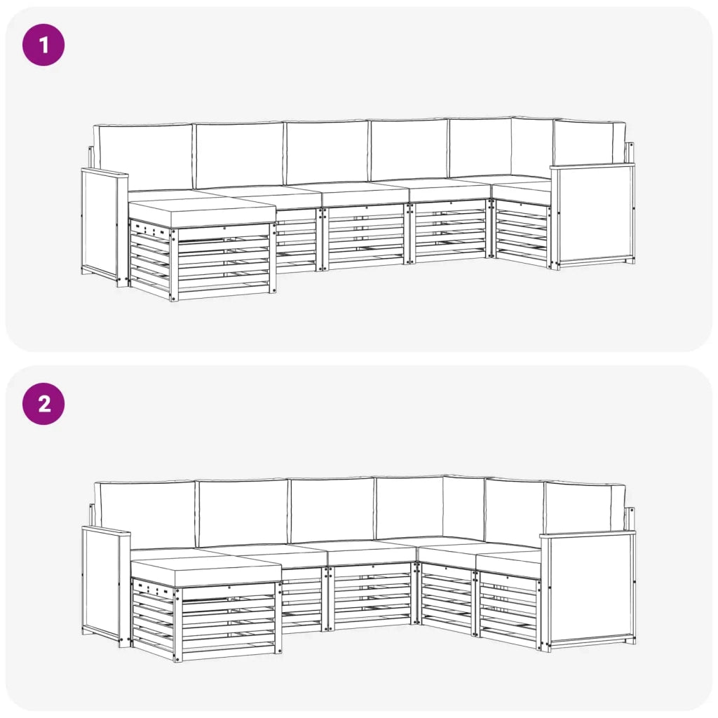 Set di divani da esterno 6 pz 3384622